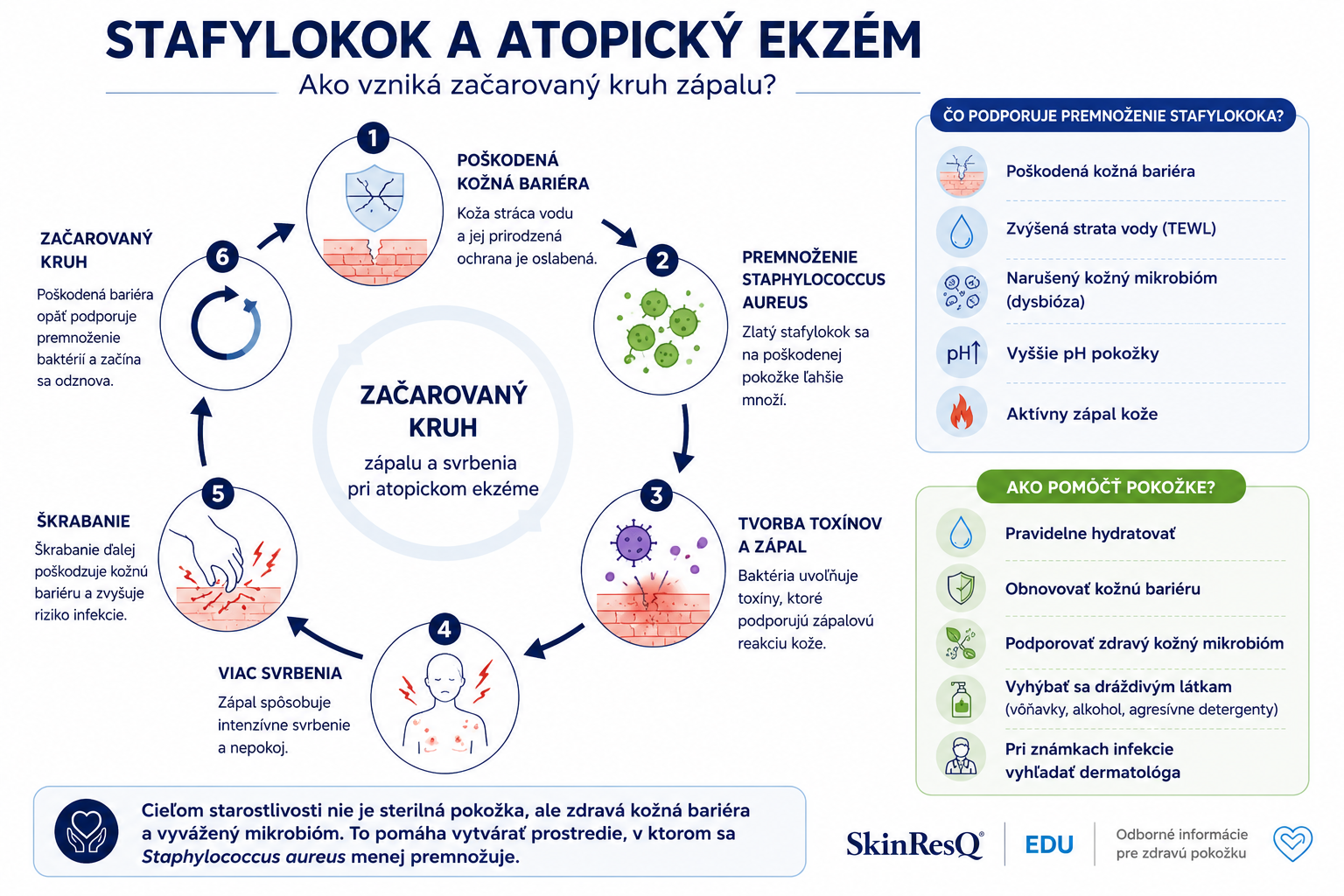 Stafylokok a atopický ekzém – začarovaný kruh zápalu
